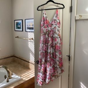 KEEPSAKE Floral Flowy Midi Dress, S